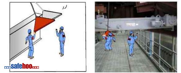 起重兩人指揮 盲目起吊傷手
