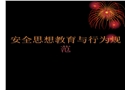 安全思想意識與行為規(guī)范