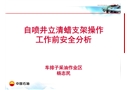 自噴井立清蠟工具操作工作前安全分析