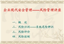 企業(yè)現(xiàn)代安全管理——風(fēng)險管理講座