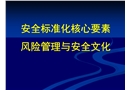 安全標(biāo)準(zhǔn)化核心要素 風(fēng)險(xiǎn)管理與安全文化