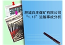 肥城白莊煤礦有限公司宋體“1.13”運(yùn)輸事故分析