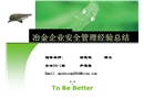冶金企業(yè)安全管理經(jīng)驗總結
