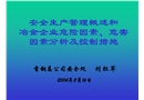 冶金安全生產(chǎn)、危險(xiǎn)危害因素分析及控制講稿