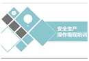 安全生產(chǎn)操作規(guī)程培訓(xùn)