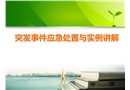 突發(fā)事件應(yīng)急處置與實(shí)例講解