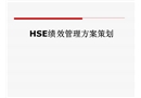 安環(huán)部HSE績效管理方案策劃