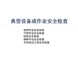 典型設(shè)備或作業(yè)安全檢查