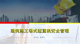 建筑施工塔式起重機安全管理培訓(xùn)