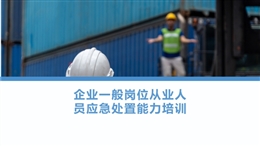 企業(yè)一般崗位從業(yè)人員應(yīng)急處置能力培訓(xùn)