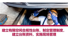 建立有限空間合規(guī)性臺(tái)賬 制定管理制度 建立臺(tái)賬資料 實(shí)施現(xiàn)場(chǎng)管理