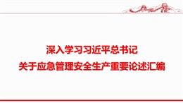 深入學(xué)習(xí)習(xí)近平總書(shū)記關(guān)于應(yīng)急管理安全生產(chǎn)重要論述匯編