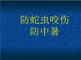夏季防中暑防蛇蟲(chóng)咬傷專(zhuān)題培訓(xùn)