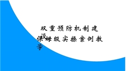 雙重預(yù)防機(jī)制建設(shè)實(shí)操案例培訓(xùn)