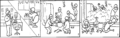 違反工作票制度致四人中毒