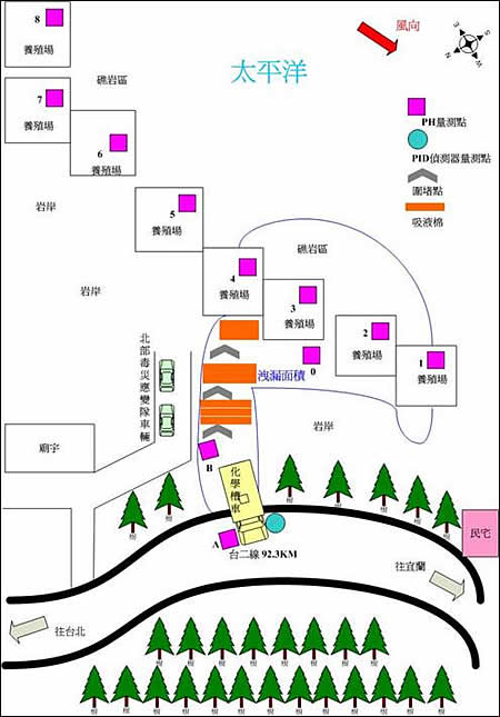 臺(tái)2線92.3公里處化學(xué)槽車翻覆