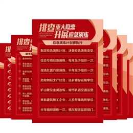 排查重大隱患  開展應(yīng)急演練宣教掛圖
