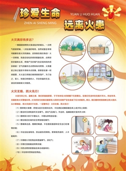 珍愛生命，遠(yuǎn)離火患；火場逃生，絕處逢生。